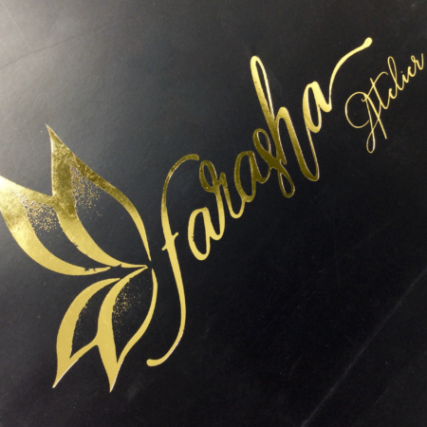 Frasha Gold foil on Bags