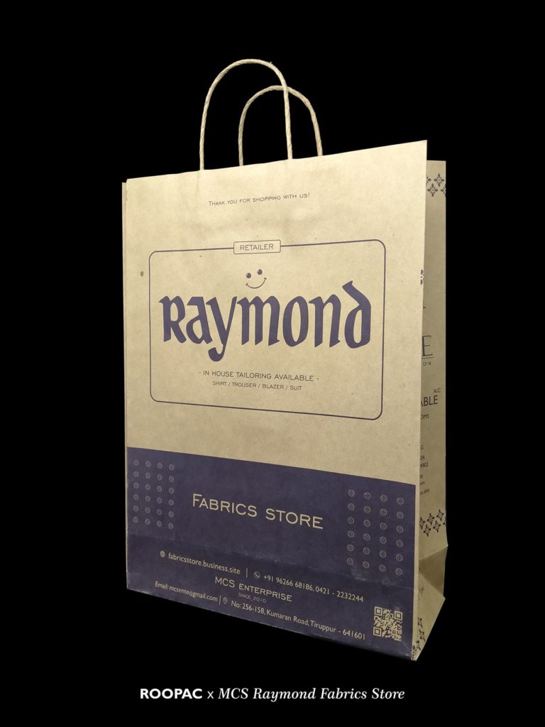 Paper bag for raymond shop online – yessirbags.in