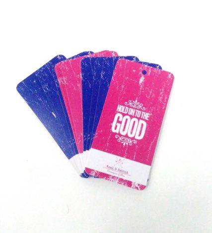 Blue and Pink Ivory tags