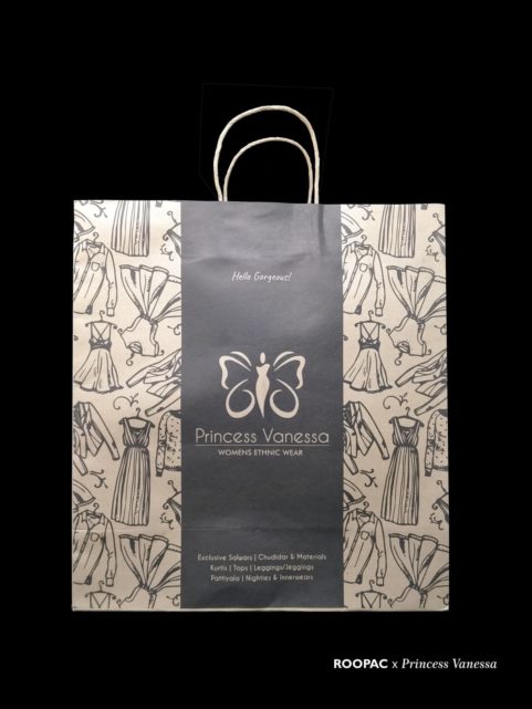 Roopac paper bags for Princess vanessa tirupur