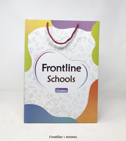 Front lines school paper bag tiruppur