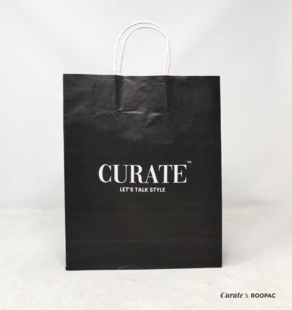 Curate Paper Bag with Black Print