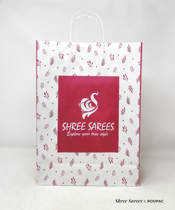 Pink color Paper Bags