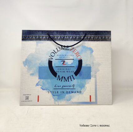 Volume Zero Paper bag for Menswear Textile Showrooms