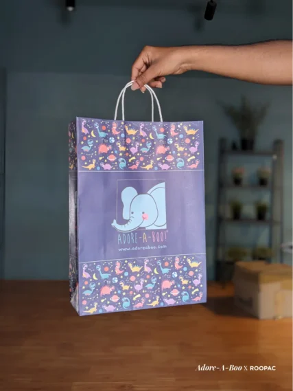 Kids store clothing paper bag, tiruppur, Adore a boo