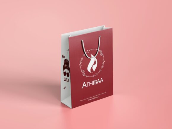 Custom Paper Bag for Athibaa's Online Store