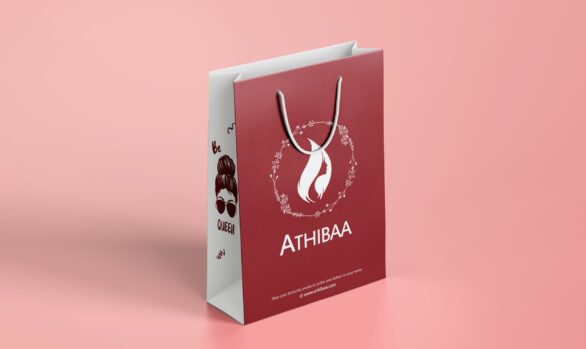 Custom Paper Bag for Athibaa's Online Store