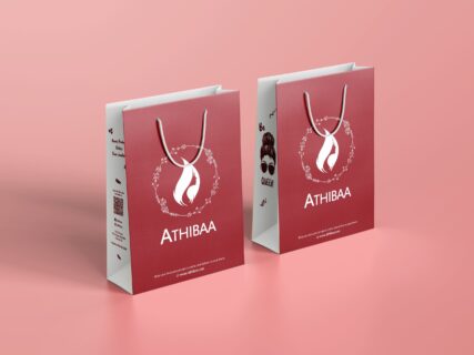 Custom Paper Bag for Athibaa's Online Store