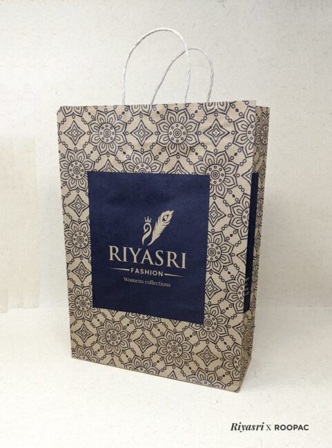 Designer paper bags for Riyasri Fashion, Karaikudi - Upgrading your fashion shopping experience.