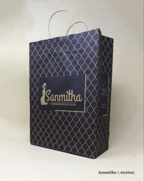 Sanmitha Fashion Boutique's Kraft Firefly Bag, Kangayam, Tiruppur - where ink-blue meets style.