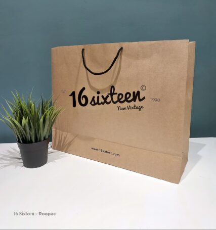 Brown Kraft Paper Bags, showcasing strength and elegance, chosen by 16Sixteen -Streetwear, Baltimore, USA for their versatile clothing range.