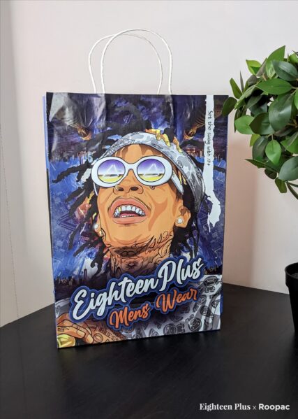 Eighteen Plus Denim-Styled Paper Bag