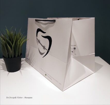 Eco-friendly paper bag for dental care products