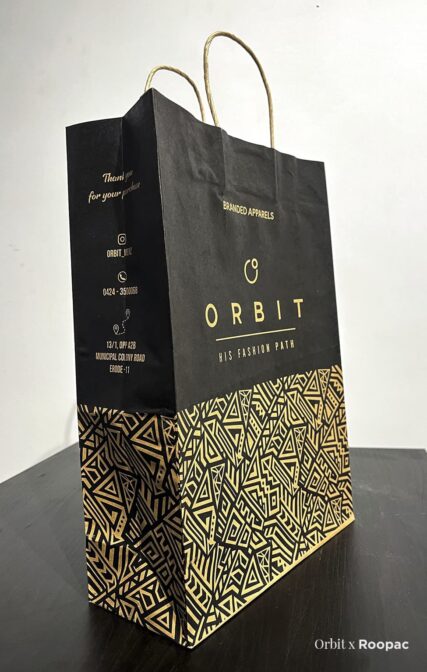 Stylish and sturdy Paper Bags for your shopping at Orbit, Erode.