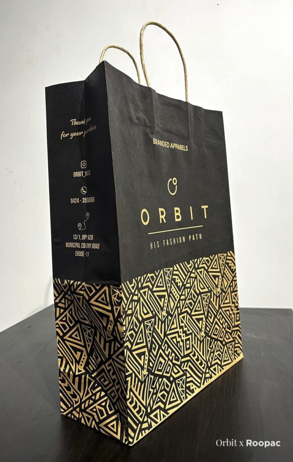 Stylish and sturdy Paper Bags for your shopping at Orbit, Erode.