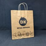 Strong and stylish brown Affordable Durable Paper Bag for carrying purchases from DK Retail