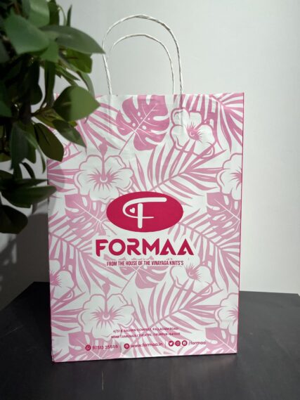 Elegantly designed Paper Bags from Formaa, Tiruppur, showcasing the store's commitment to style and sustainability.