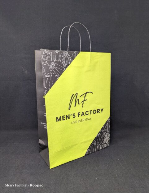 Branded Paper Bag from MF Men's Factory - where strength meets style