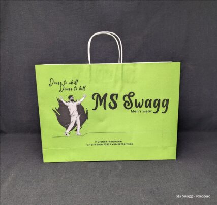 Paper_Bag_for_Mens_Wear – Our sustainable paper bag filled with MS Swagg merchandise