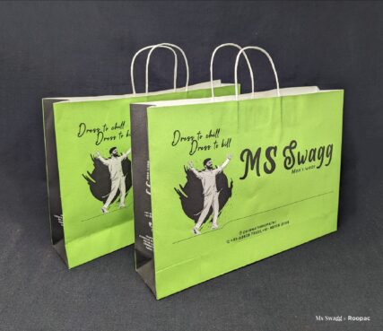MS_Swagg_Brand_Logo_on_Paper_Bag – The MS Swagg logo prominently displayed on our eco-friendly paper bag.