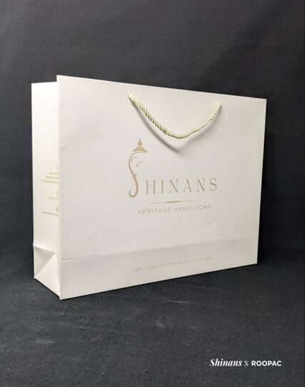 Elegant Gold Foil Paper Bag crafted for Shinans in Ontario
