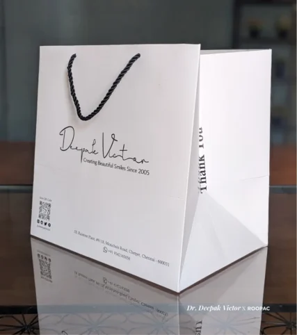Dr. Deepak Victor Dentist Paper bag Chennai