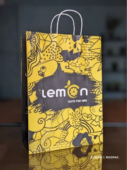 Designer paper bags for Lemon Mens Wear, Tiruvannamalai - Add an extra touch of class to your shopping experience.