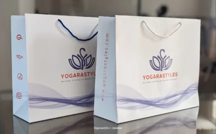 Image showcasing our stylish and eco-friendly Yogarastyles Paper Bags from Basel-Landschaft, Switzerland