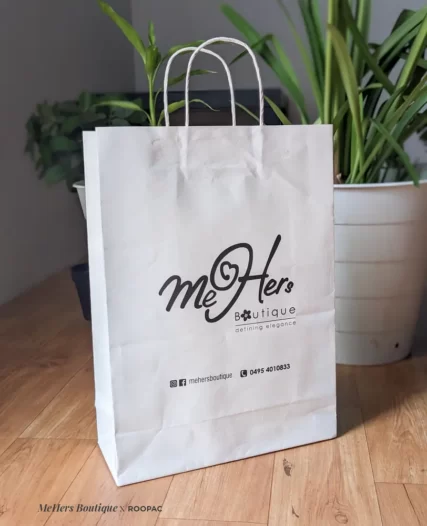 Eco-chic Designer Paper Bag from Meher's Boutique, inspired by Kerala's natural beauty