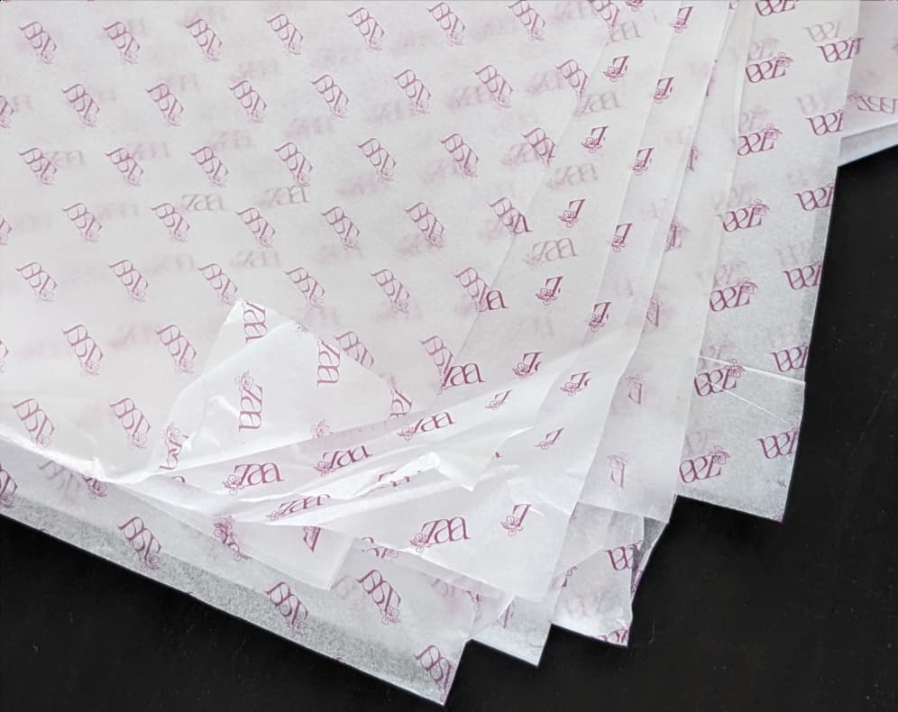 Food friendly Roopac Printed Tissue paper in a customized size