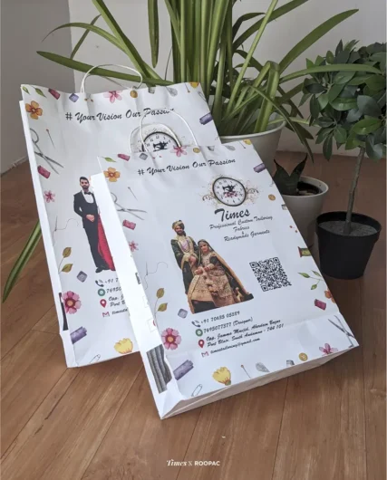 Durable and stylish paper bag from 'Times', representing Andaman's unique charm