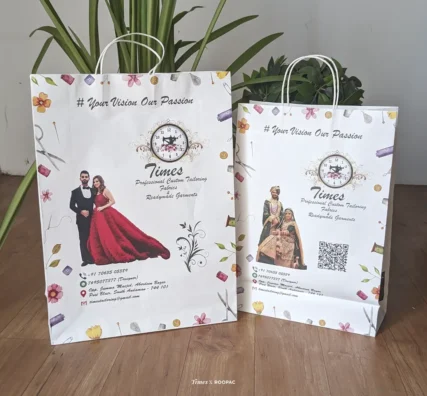 Times Paper bag Andaman, custom print and beautiful design, High-quality 'Times' paper bag echoing the essence of Andaman