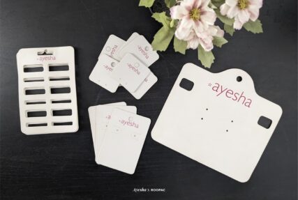 Boost your online sales with Roopac's Jewelry Display Cards, customized for Ayesha Accessories.