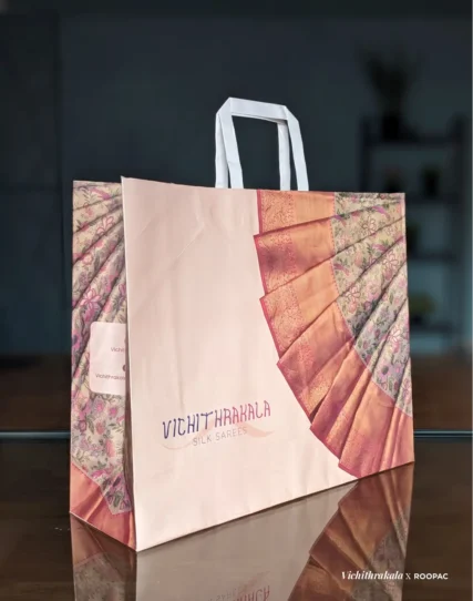Vichithrakala Saree themed Paper bag, Sydney, Australia
