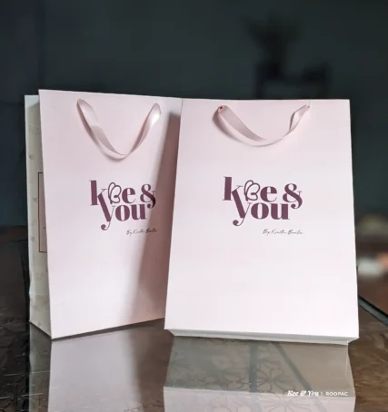 Kee & You baby pink paper bag, Mysore