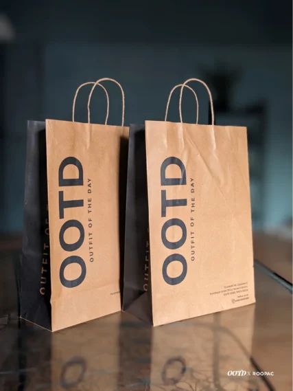 Eco-friendly and stylish kraft bag representing OOTD men's wear