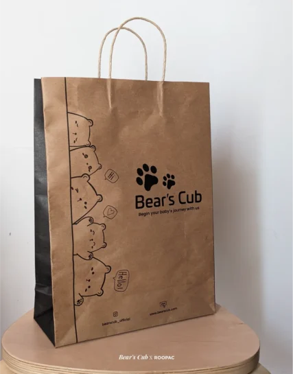 Sustainable brown kraft bag from Bear's Club