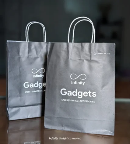 Infinity Gadgets' striking contrast bag representing cutting-edge tech in Chennai.
