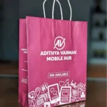 Stylish paper bag from Adithya Varman, perfect for gadgets and accessories