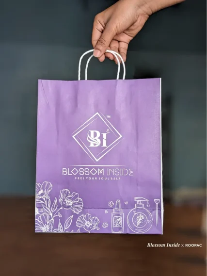 Blossom Inside's elegant paper bag for cosmetics, Theni.