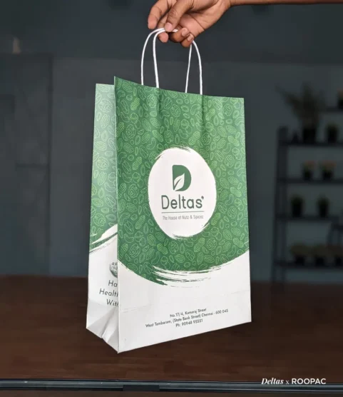 Deltas store display featuring new nut and spice packaging