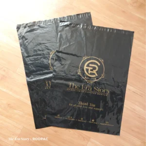 The Era Story luxury black poly mailer