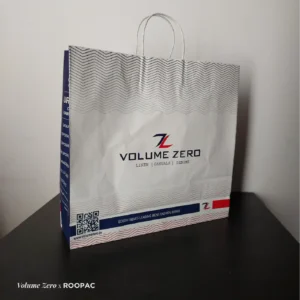 Customizable two-color paper bag by Volume Zero in Tamilnadu 