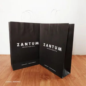 stylish and durable paper bag for men's wear by Zantum in Madurai