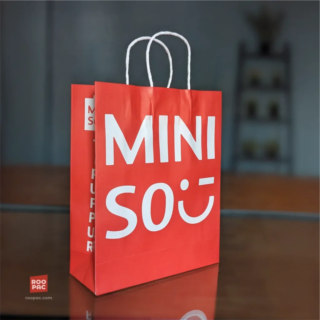 custom printed paper bags for retail accessories