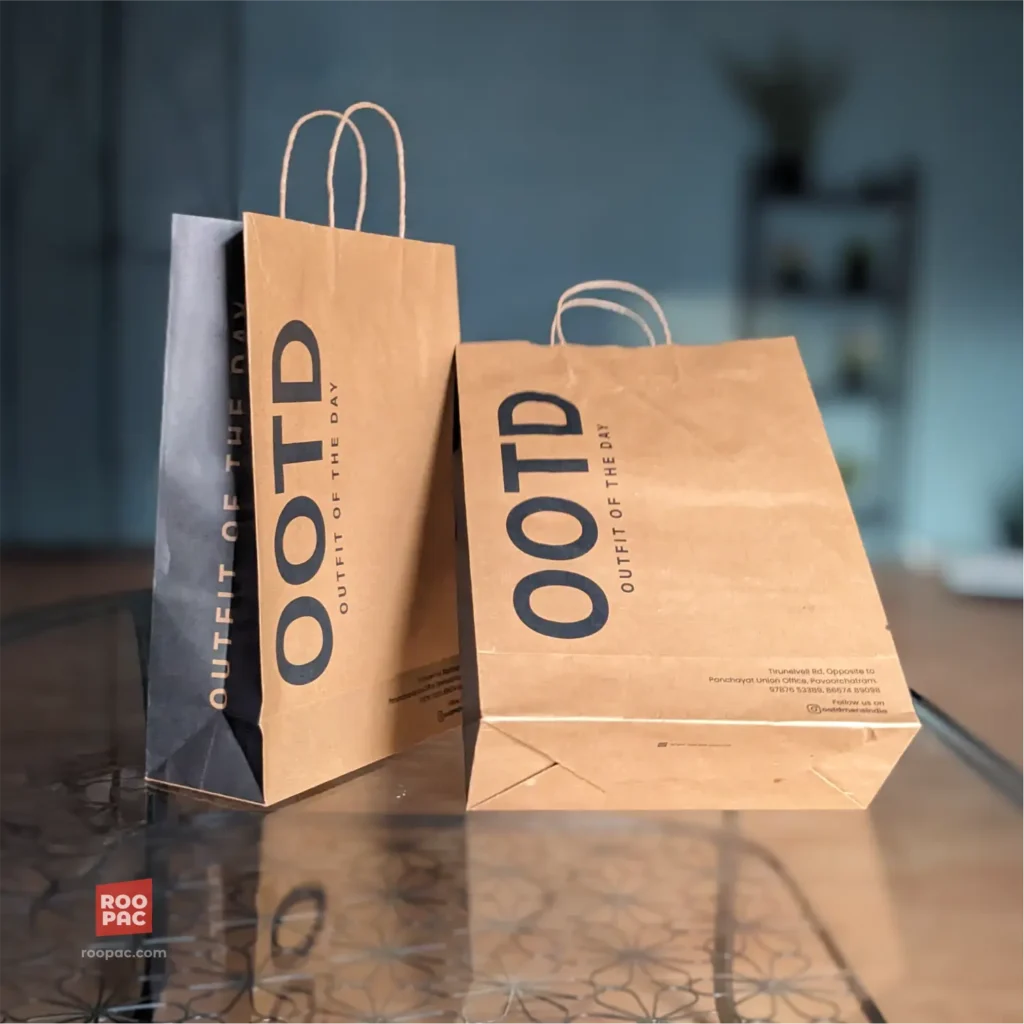 kraft paper bags for clothing stores