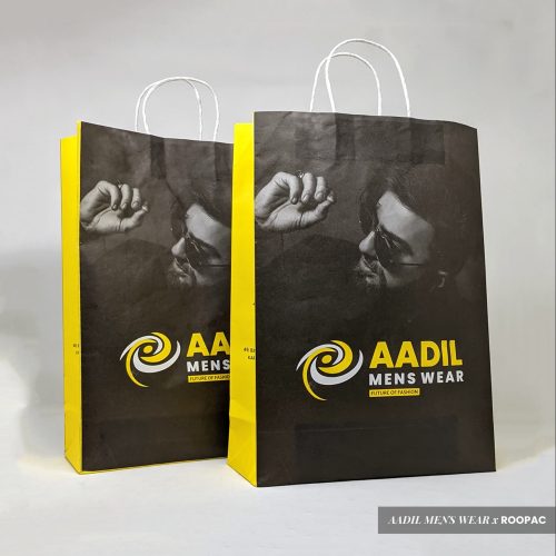 Customized paper bags for men's clothing stores